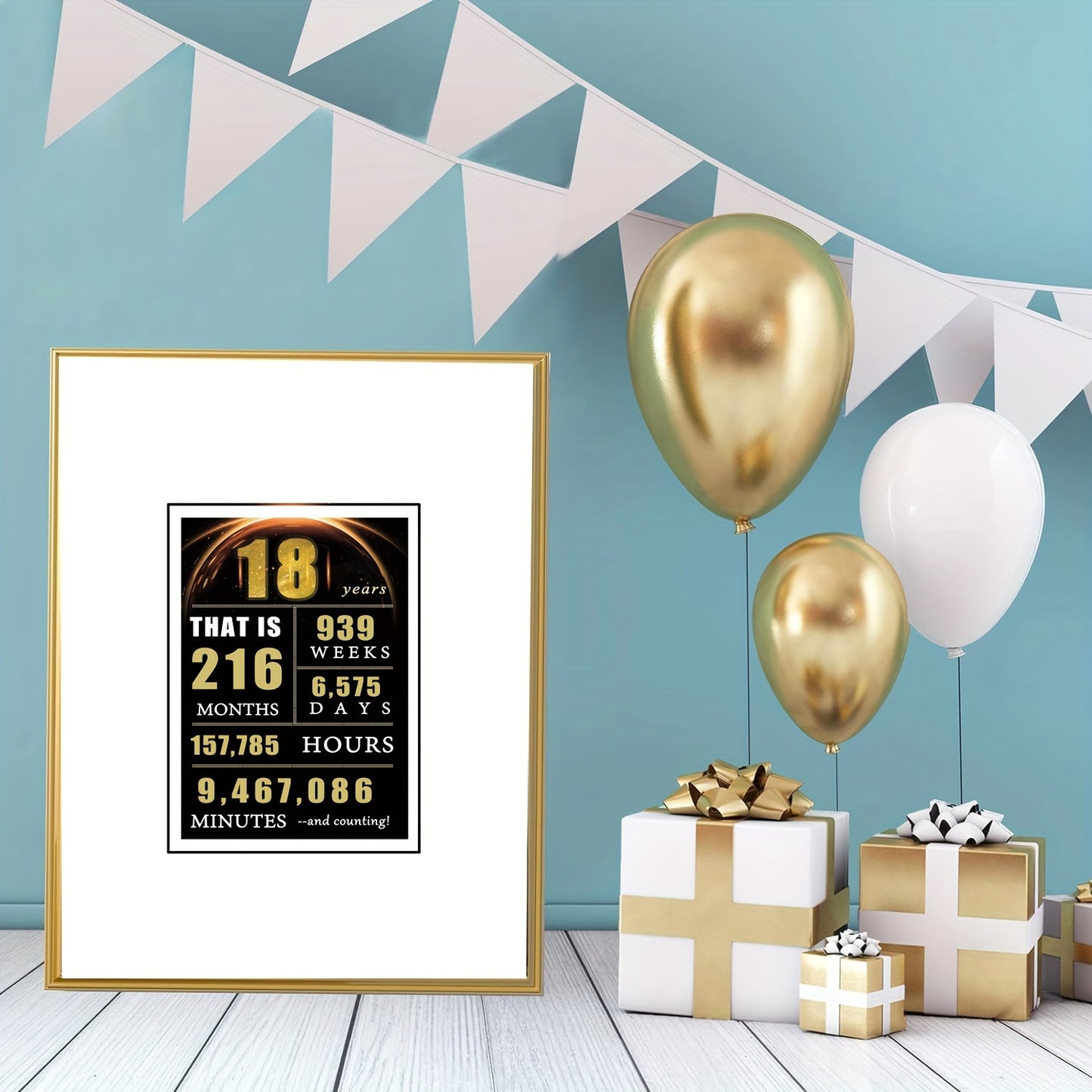 Funny 18th Birthday Decorations: Unframed Signature Board Guest Book, Prank Gifts, Signed Poster for Men or Women. Great for Anniversaries and Party Decor.