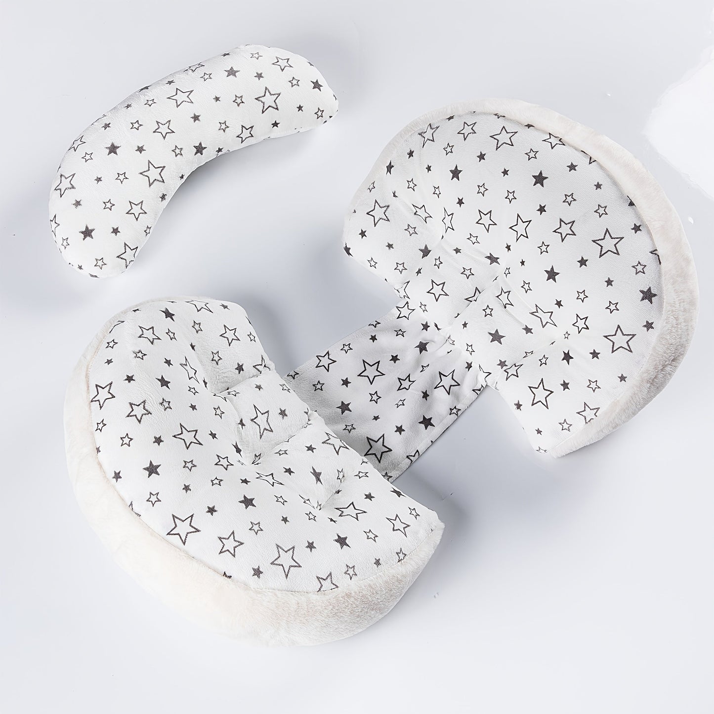 Experience ultimate comfort with our Pregnancy Support Pillow. Made from medium soft polyester fiber, this lightweight full body cushion provides support for your buttocks, protects your back, and aids in side sleeping. Suitable for ages 14 and up.