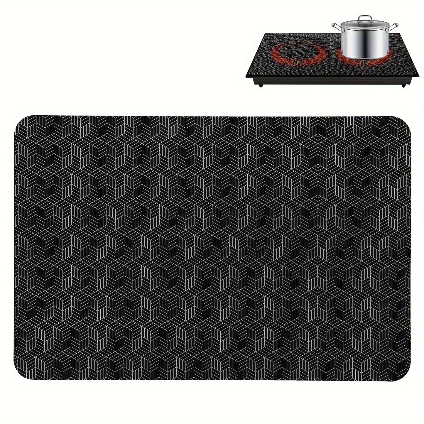 Non-Scratch, Heat-Resistant Stovetop Protector - Extra Large Silicone Induction Cooktop Mat with Polyurethane Fiber for Increased Longevity