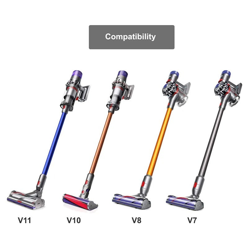 Set of 2 Vacuum Brush Attachments for V8 V7 V10 V11 Models - Durable Plastic Construction, Includes Stubborn Dirt Brush and Soft Dust Brush, Ideal for Floor Cleaning