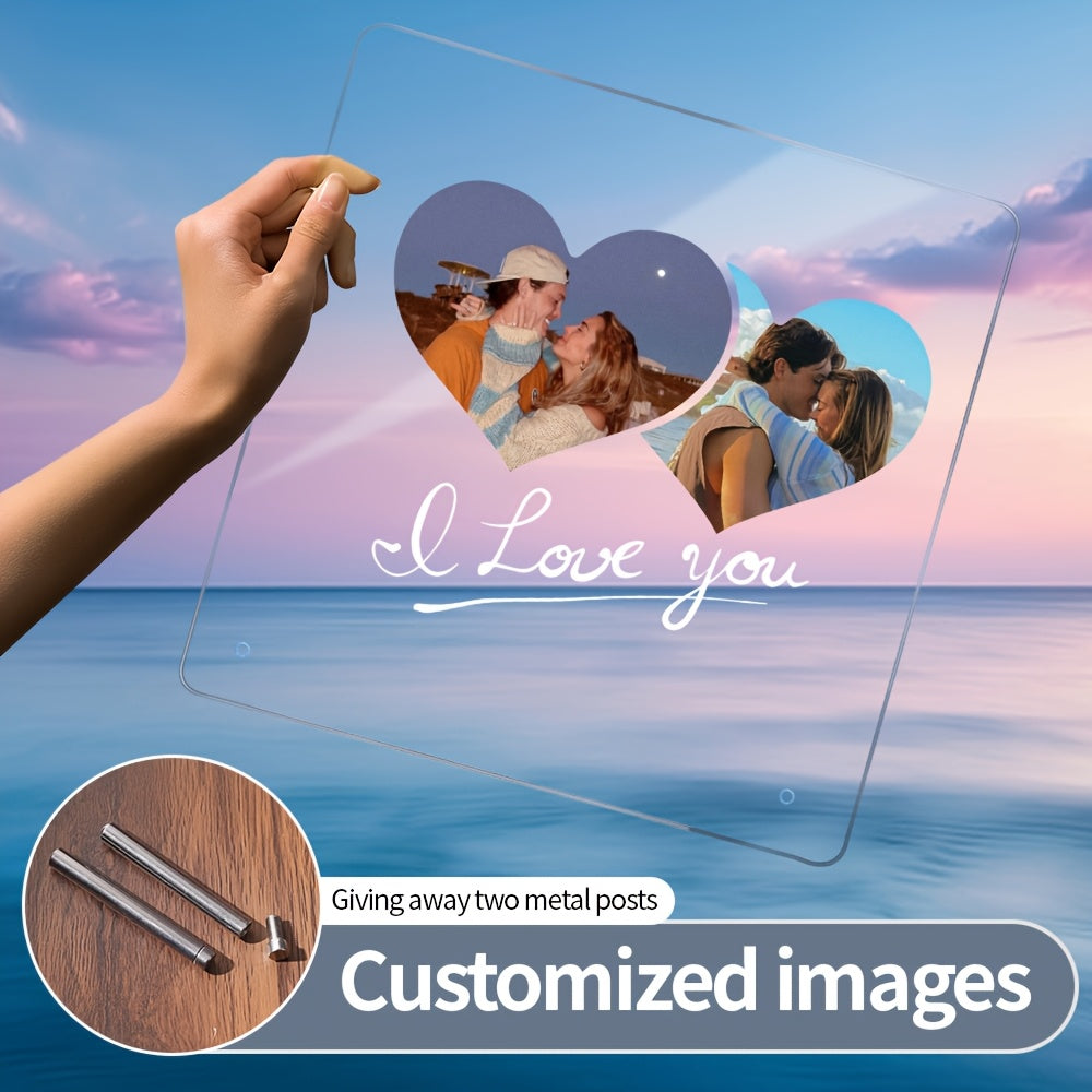 Beautiful Presentation, Bespoke Photo Decoration - Customized Acrylic Frame for Pets, Family & loved ones | Perfect for Christmas, Mother's Day, Father's Day & Valentine's Day Gifts