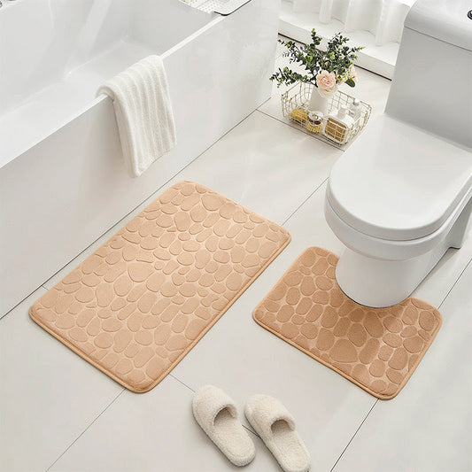 Luxurious Solid Color Shower Room Carpet, Stylish Blanket with High Absorbency, Easily Machine Washable. This Room Mat Doubles as a Bathtub Mat, Perfect for Home Decor. Makes a Great Housewarming or Holiday Gift, and is Foldable for Convenient Storage.