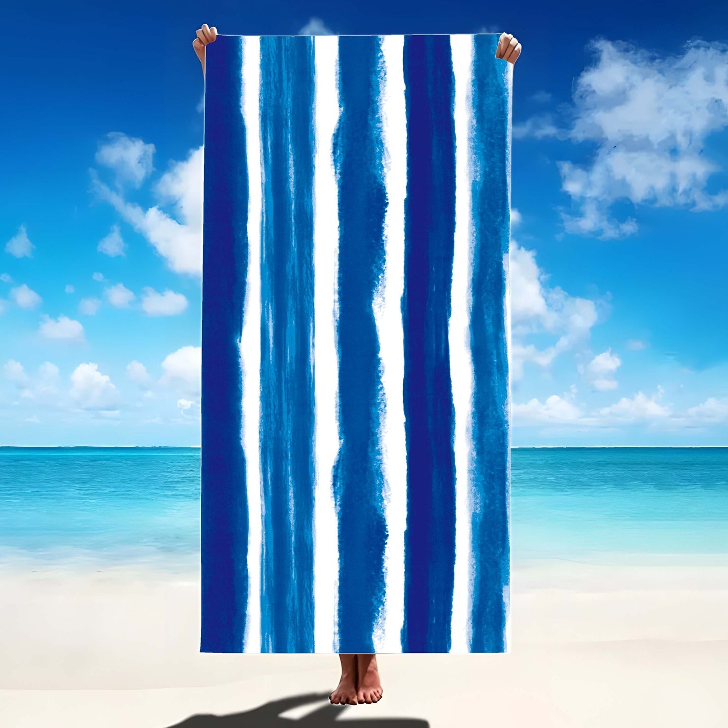 XL Microfiber Beach Towel, ideal for travel, swimming, yoga, and picnics.