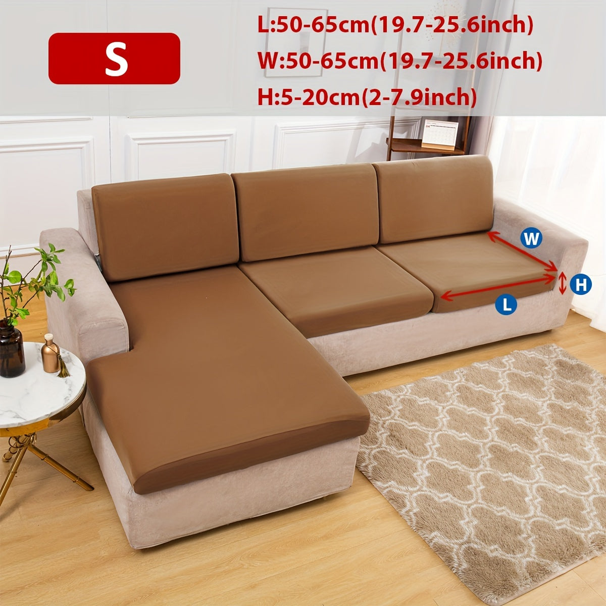 Classic Stretch Sofa Cover, Elastic Band Slipcover for Armchair to Sectional Sofas, Machine Washable Polyester and Spandex Blend, Fits Single to Four Seater Couches.