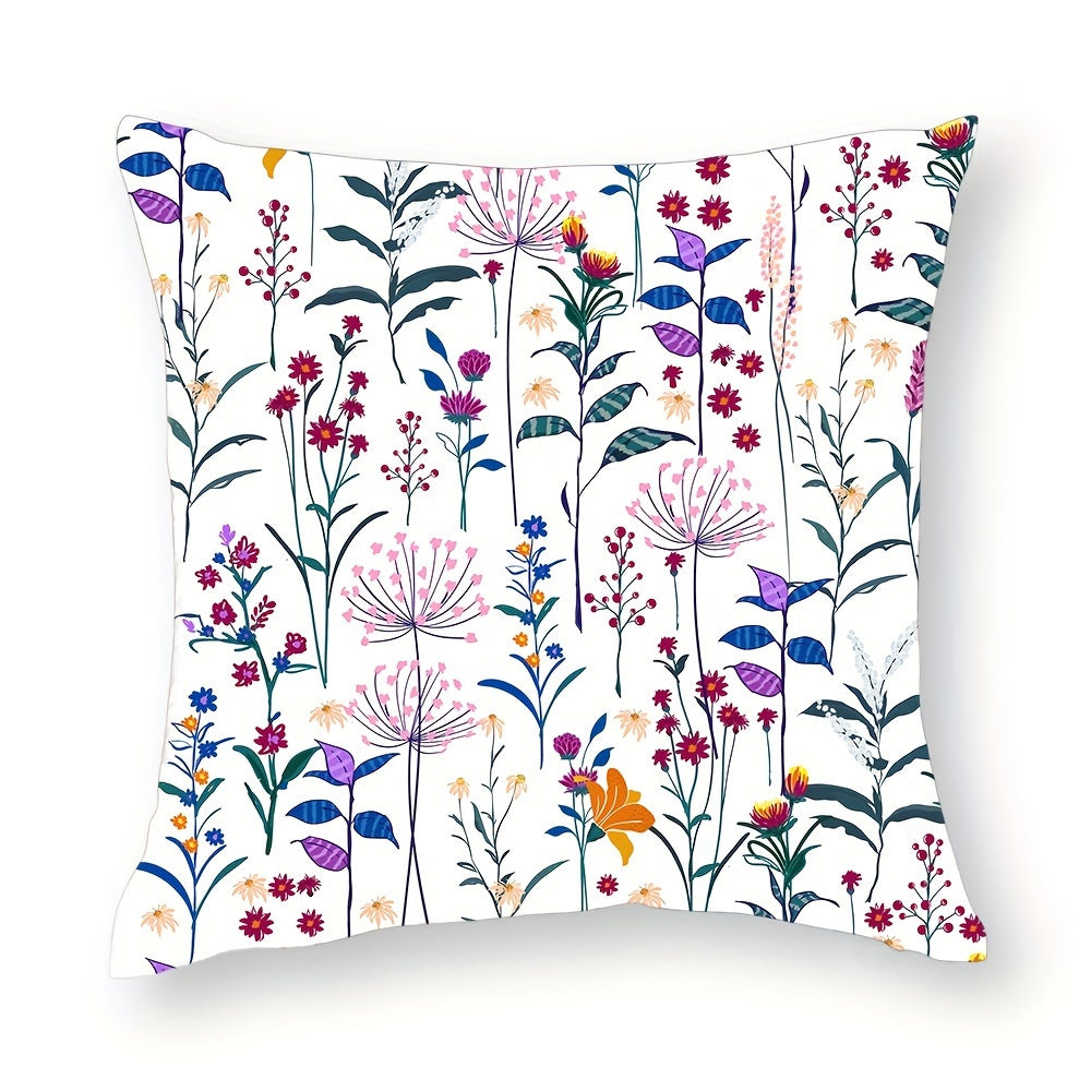 Modern Dandelion Design Decorative Pillowcase, Size 45.72x45.72 cm, Soft Plush Material, Zipper Closure, Easy to Wash, Polyester Woven Fabric, Perfect for Any Room - Single-Sided Print, Includes 1 Pillow Cover