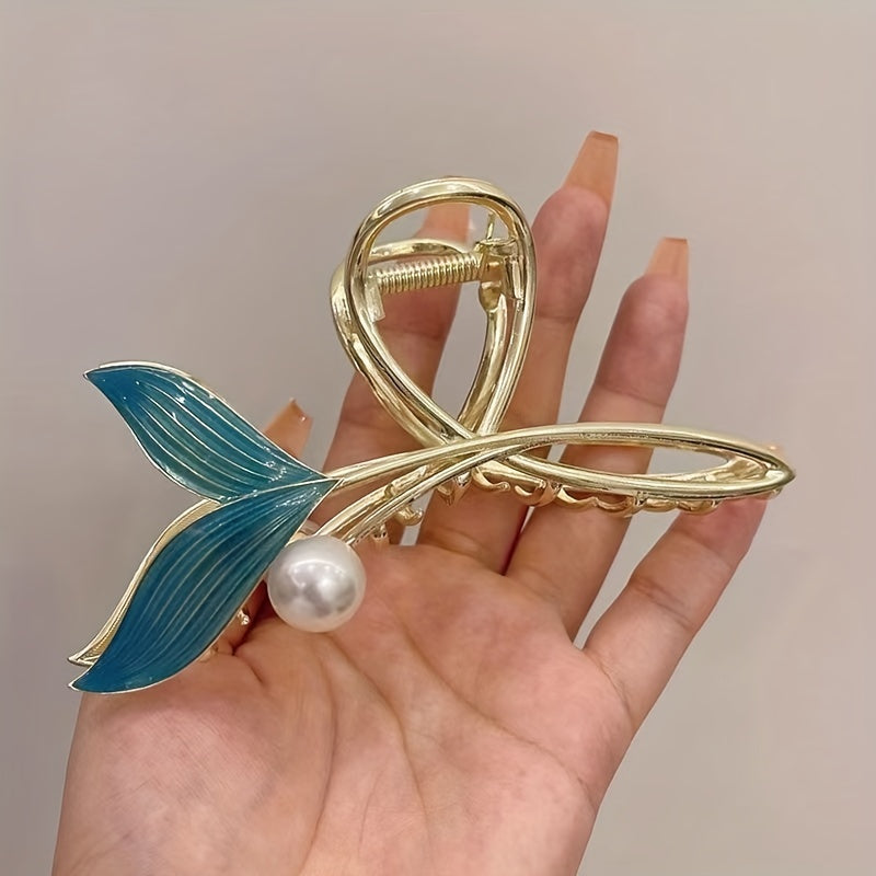 Elegant whale tail claw clips hair accessories for women and girls, perfect for gifts.