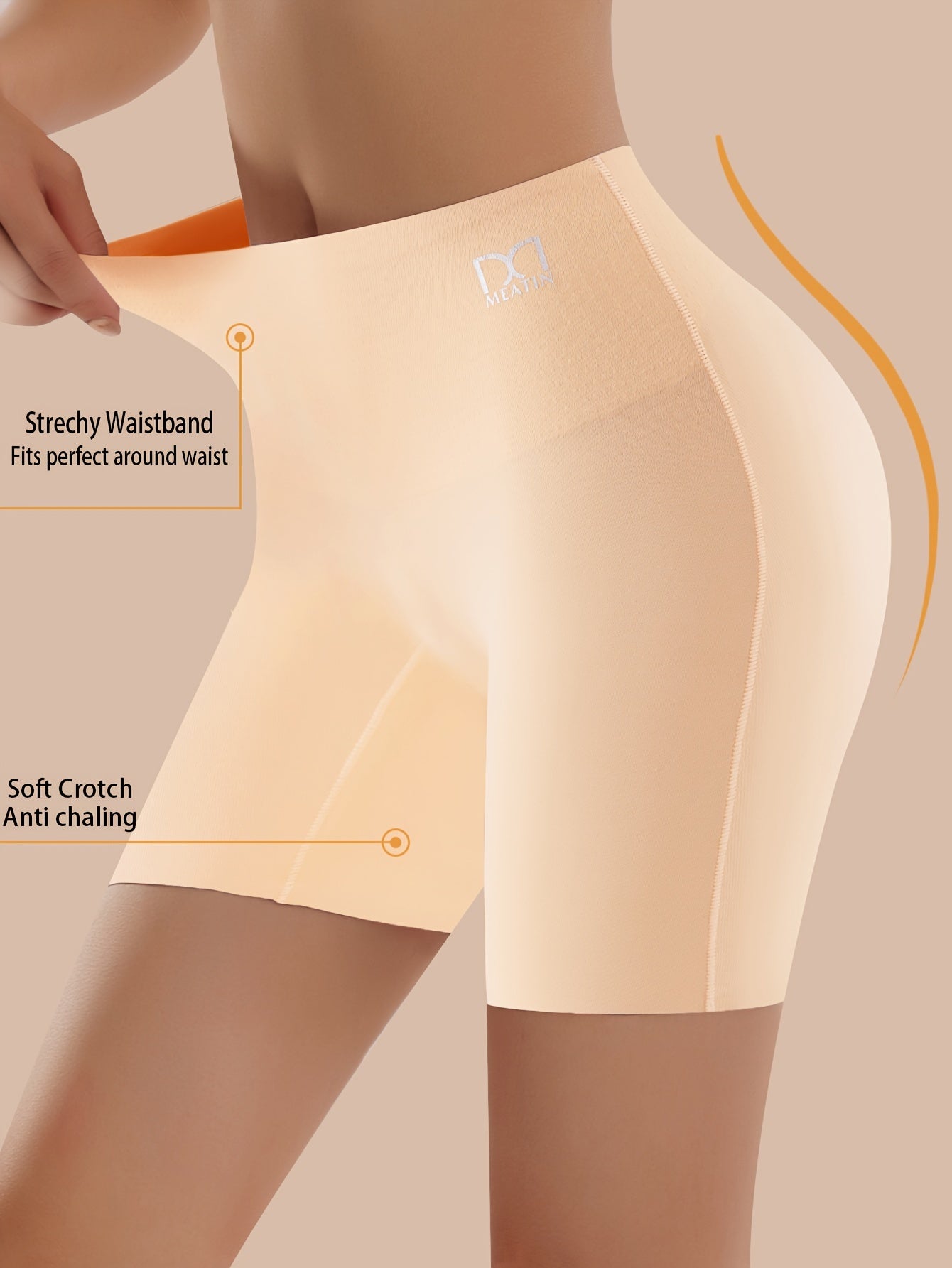 Women's safety panties with high-waist, tummy-tightening, hip-lifting, anti-glare, riding sports boxer shorts.