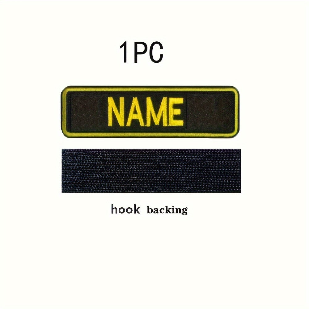 Personalized Logo ID Patch with Custom Embroidered Name - Ideal for Clothing, Jackets, Hats, and Backpacks - Size: 10.16x2.54 cm