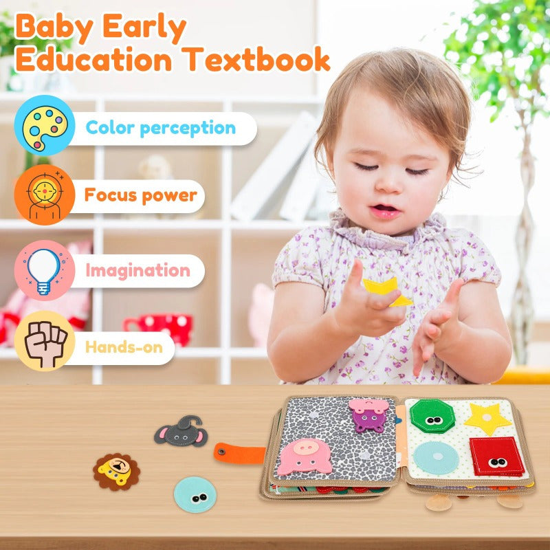 3D Felt Quiet Book: Engaging sensory toy for young children that enhances skills and encourages early learning.