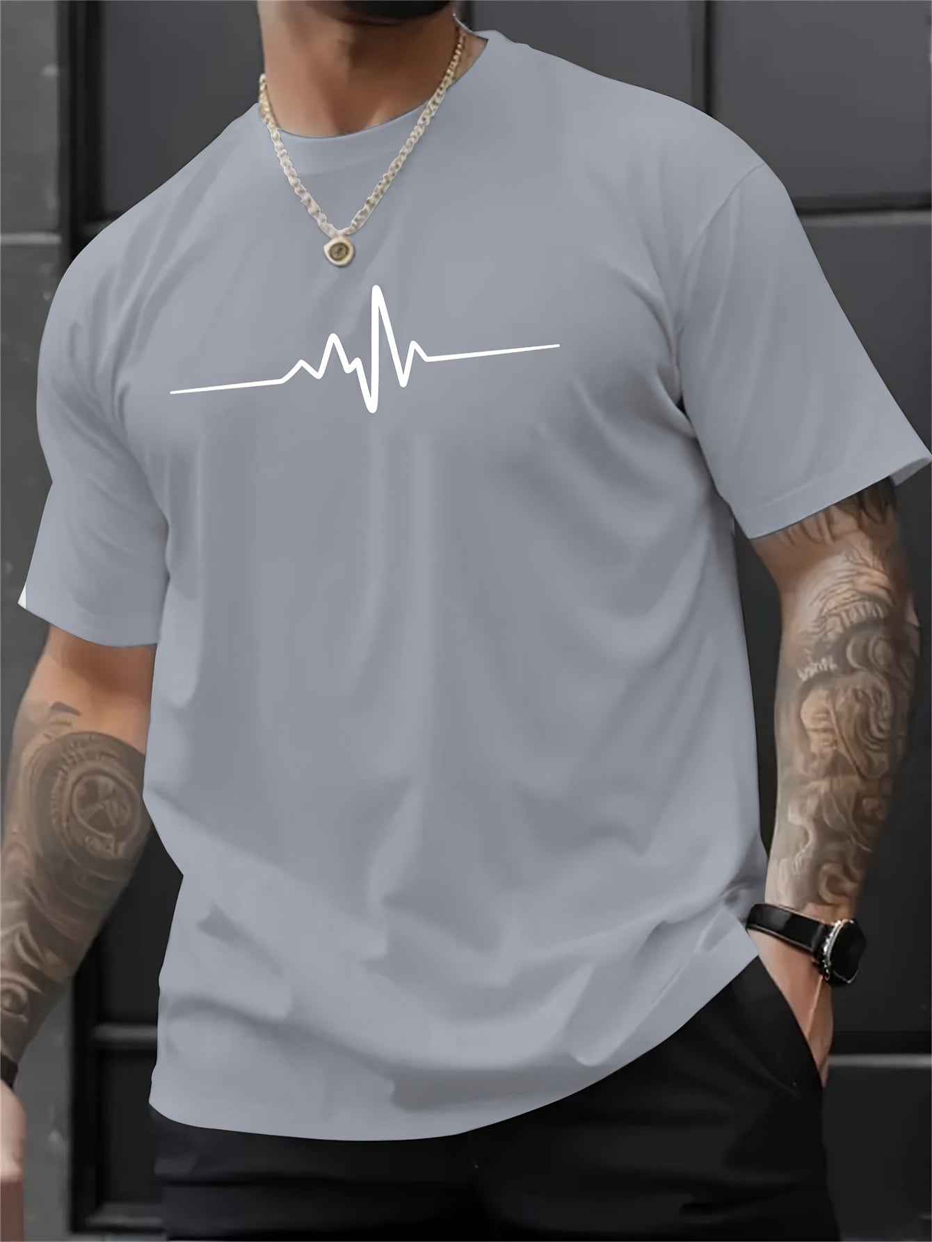 Stylish summer crew neck short sleeve sports t-shirt for men, perfect for any occasion.