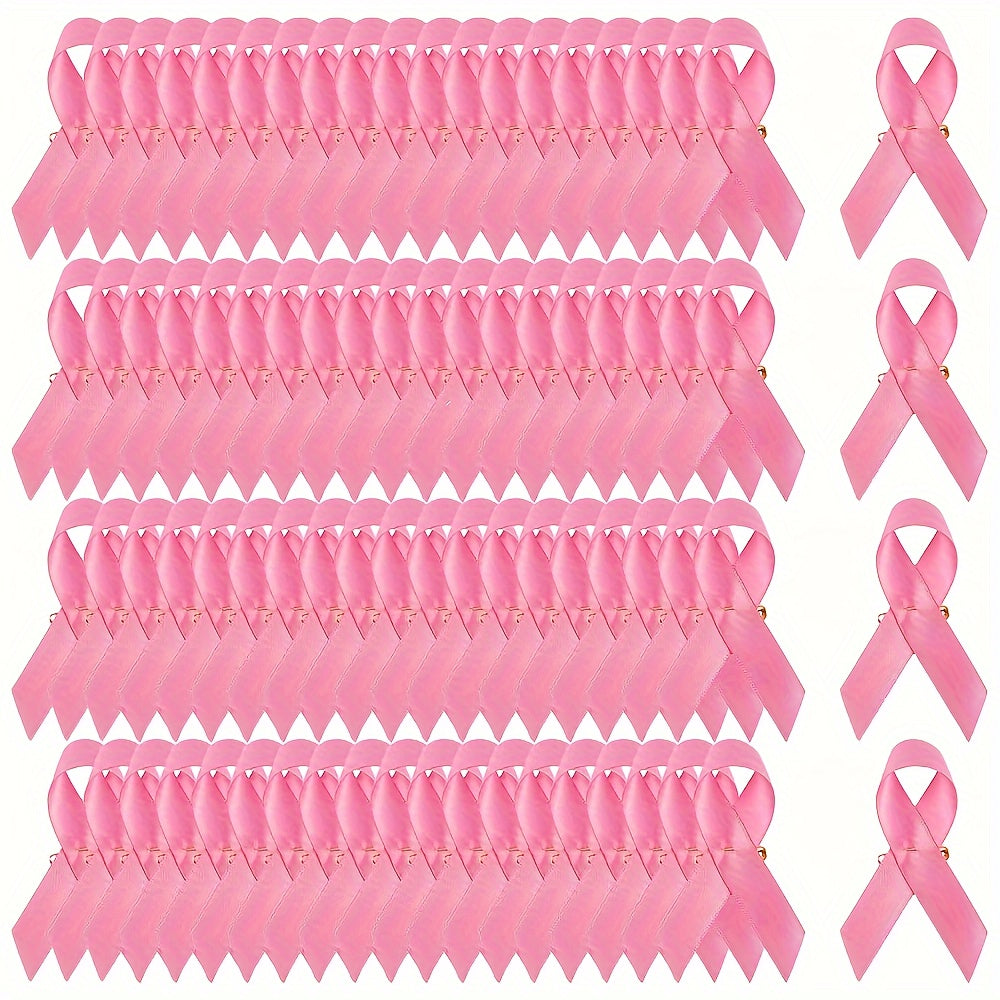 Set of 50 Pink Ribbon Awareness Pins - Perfect for Fundraisers, Survivor Events, Parties, and Nursing Staff