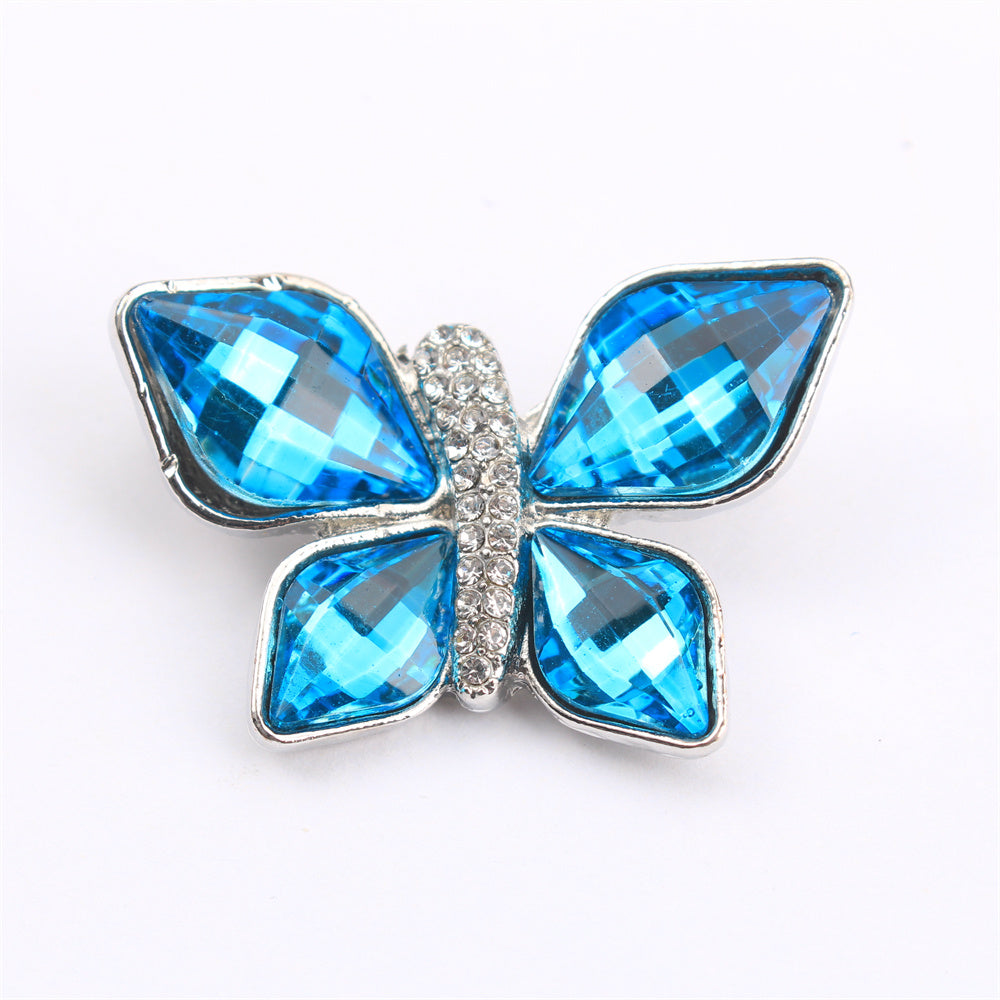 Stylish Butterfly Brooch Pin with Rhinestones - a Chic Addition to Clothing, Bags, and Hats