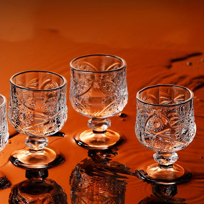 Set of 6 crystal liquor glasses: ideal for all occasions, elegant for whiskey and high-end for wine.