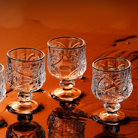 Set of 6 crystal liquor glasses: ideal for all occasions, elegant for whiskey and high-end for wine.