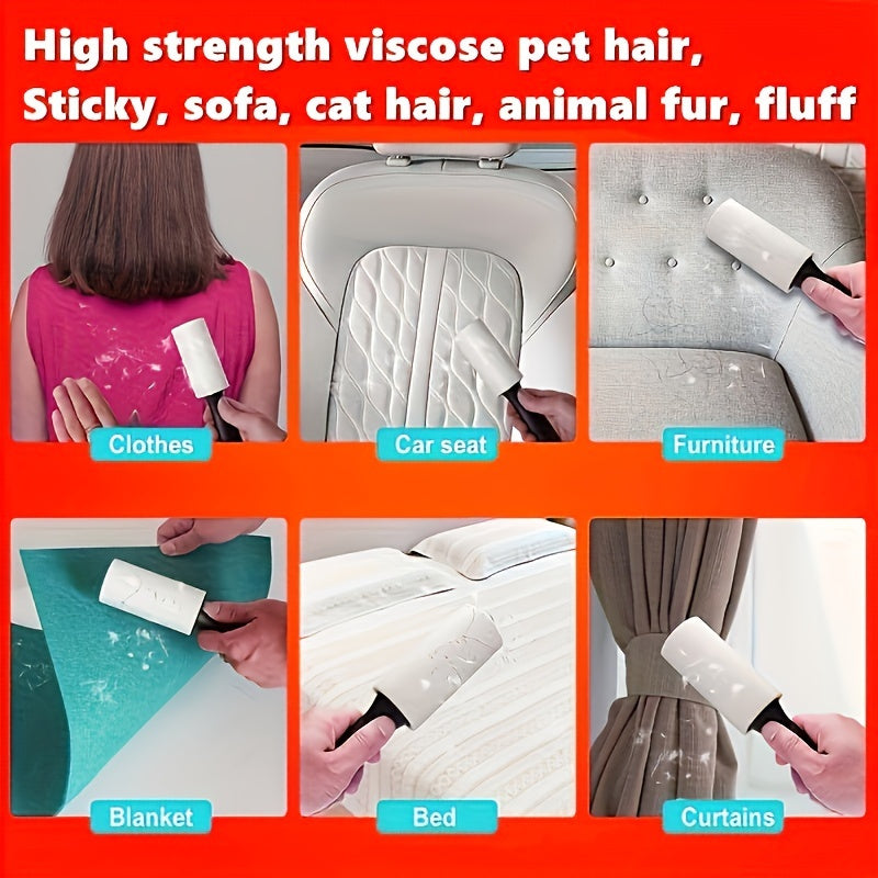 Powerful hair removal roller for furniture and clothes, effective on dog and cat hair.