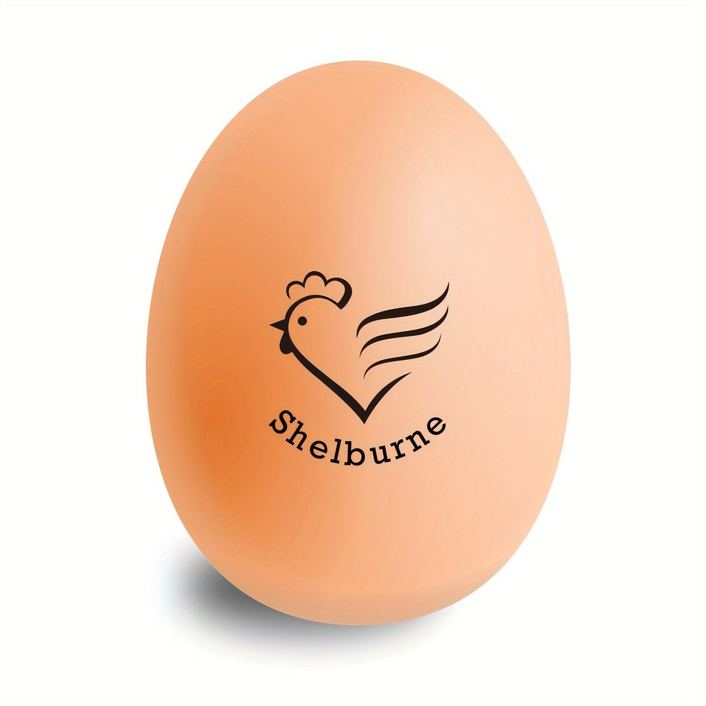 Customizable round hard rubber egg stamp for fresh eggs, personalized farm fresh stamp for chicken and duck eggs, durable kitchen gadget.