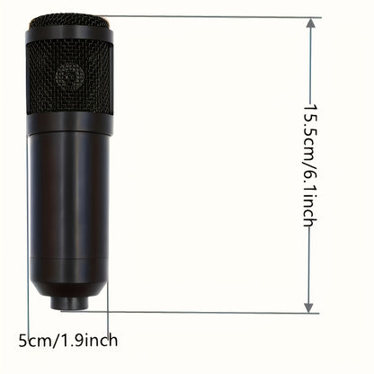 Podcasting kit includes BM800 mic, V8 sound card, and voice changer. USB/battery powered, great for recording, singing, streaming, and gaming.