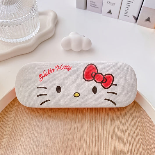 Hello Kitty Glasses Case crafted from faux leather with scratch-resistant features, perfect for keeping eyewear safe and stylish. Ideal for gifting to her during any festive occasion.