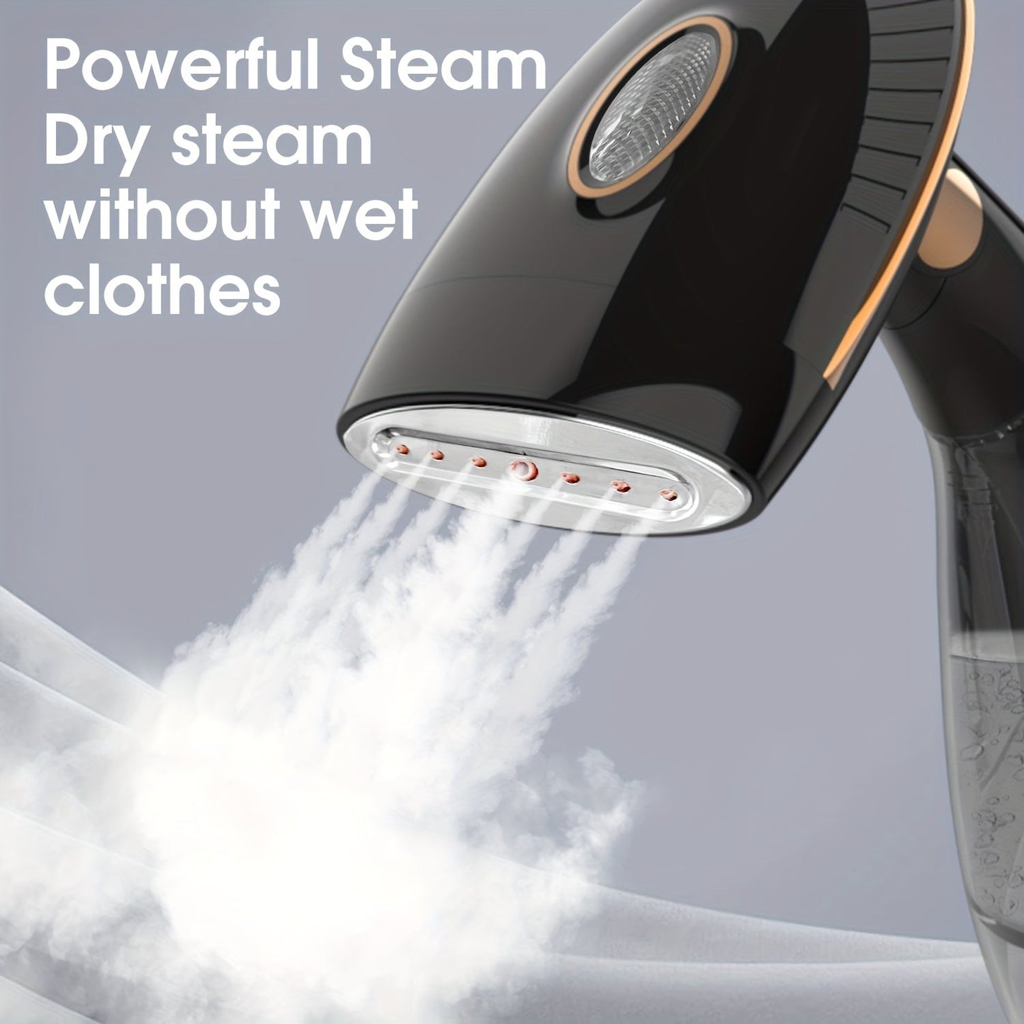 The Handheld Garment Steamer is a powerful 1500W device that heats up quickly, featuring a large water tank and automatic shut-off. With continuous steam capabilities and a durable metal and plastic construction, this steamer effectively removes