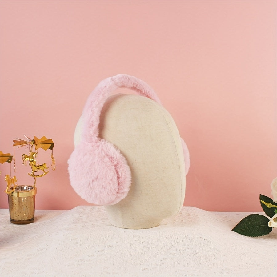 Warm and Adorable Winter Earmuffs for Women - Soft and Cozy, Flexible Fit, Easy to Clean with Hand-Washing, Made of Polyester Blend