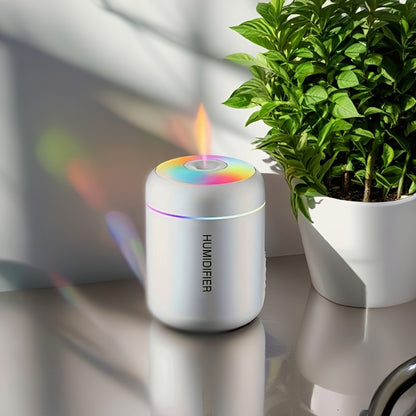 Mini USB humidifier with cold mist, suitable for various spaces, equipped with 2 mist modes.