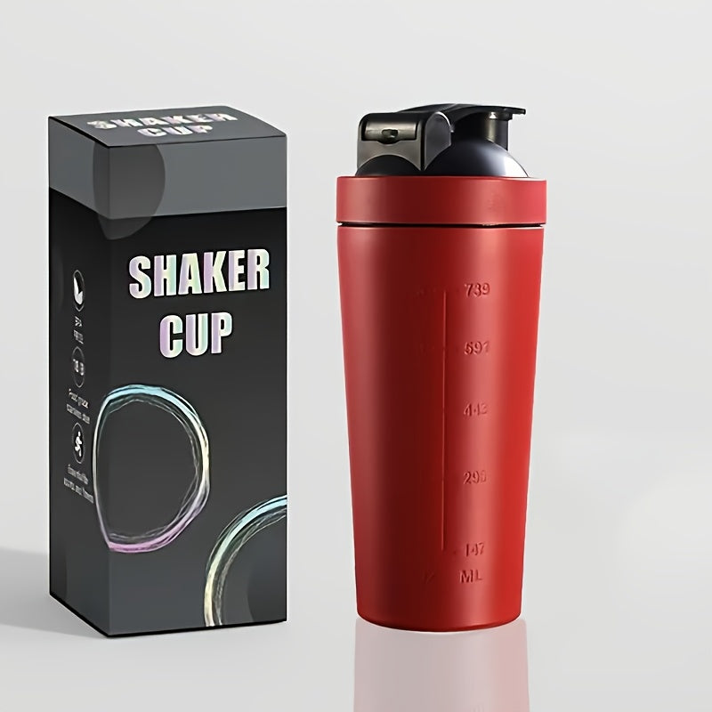 Multifunctional stainless steel cup for on-the-go fitness and protein shakes, can also be used as a car water cup.