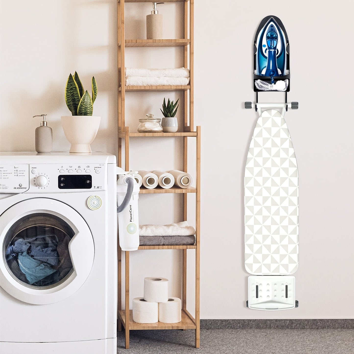 Azorteja Wall-Mounted Ironing Board Hanger - Resistant to Heat, Accommodates Ironing Boards Up to 5 Inches Wide.