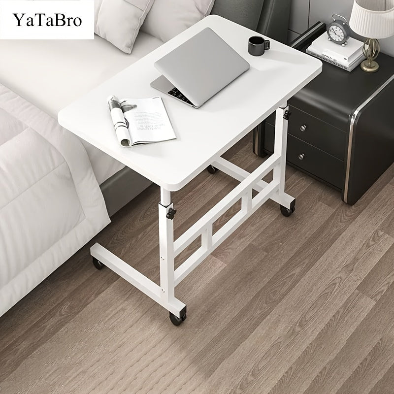 The YaTaBro 1pc Universal Pulley Table features height adjustment, an extra-large desktop, and can be easily folded for storage. Perfect for studying, using a laptop, working from home, or simply as a convenient table for various activities.