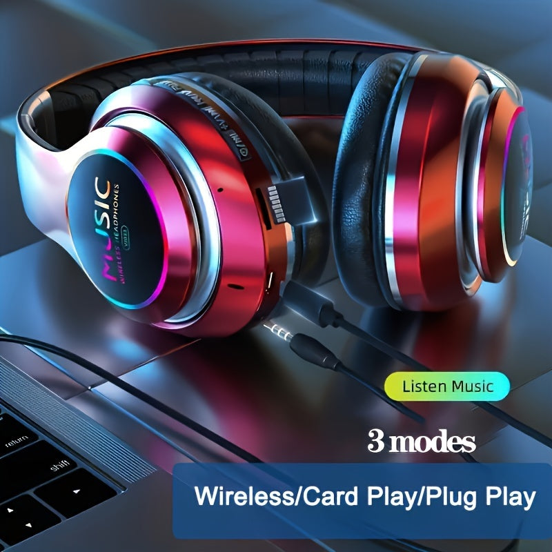 Compact wireless headphones with deep bass, gaming earbuds with mic, 3.5mm cable compatibility, USB-C charging, non-waterproof, push button volume control, ideal for travel & work - charger