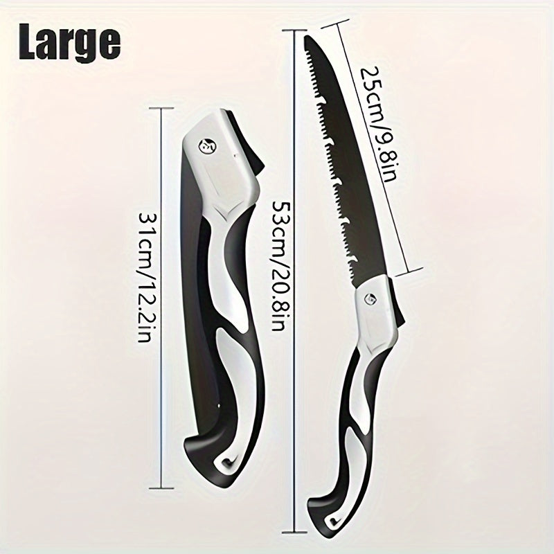 Sharp Folding Hand Saw for Home Decor, Gardening, and Camping - Durable Alloy Steel with Non-Slip Grip for Quick, Effortless Slicing.