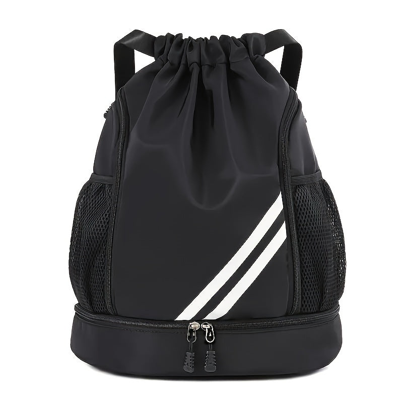 Sport storage backpack with dry/wet separation, perfect for sports fans.