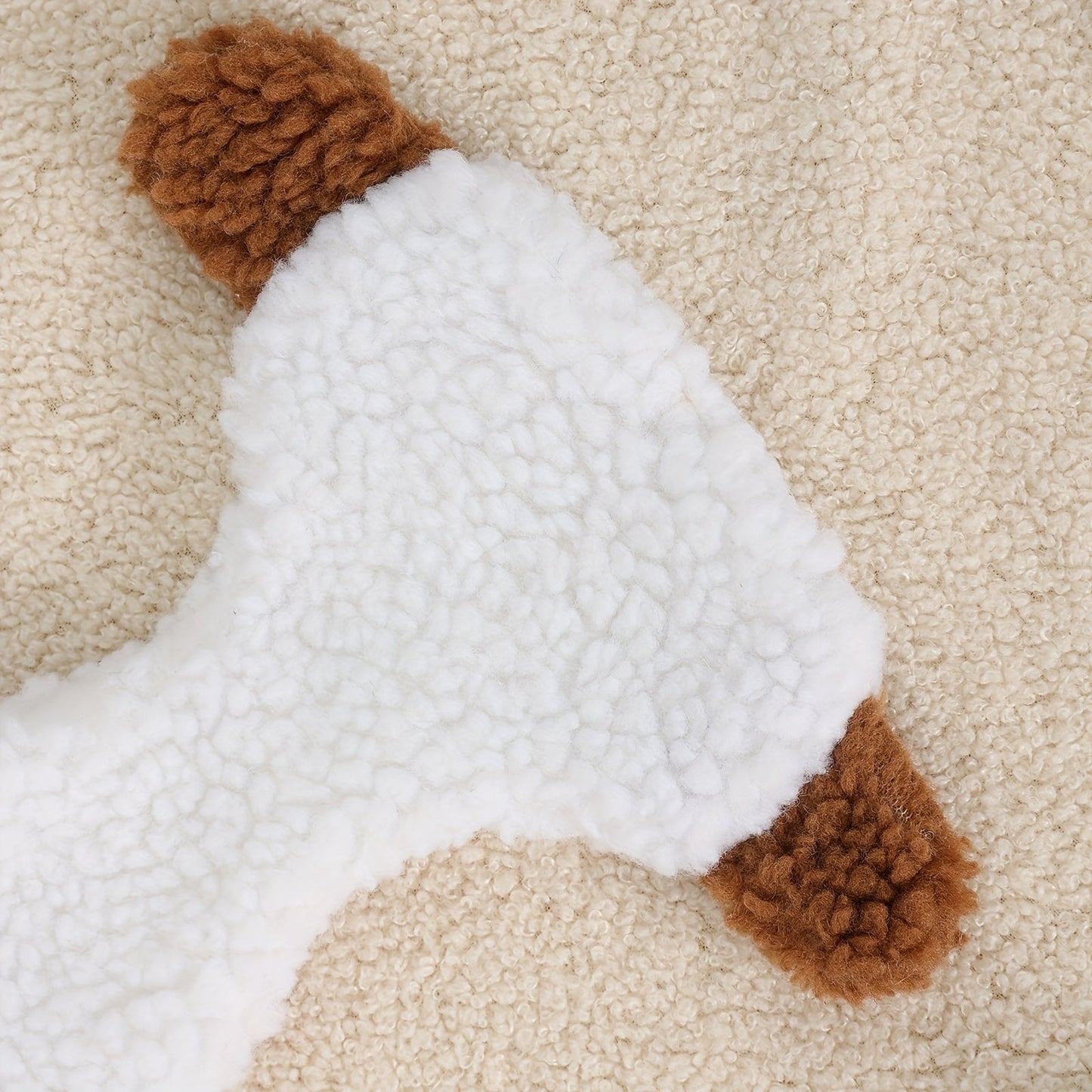 Cozy Duck Sherpa Dual-Color Soothing Item Clip - Regular Size, White | Children & Baby Care Accessory