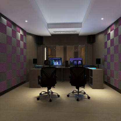 50 Studio Acoustic Foam Wall Panels - 2.54cm X 30.48cm X 30.48cm