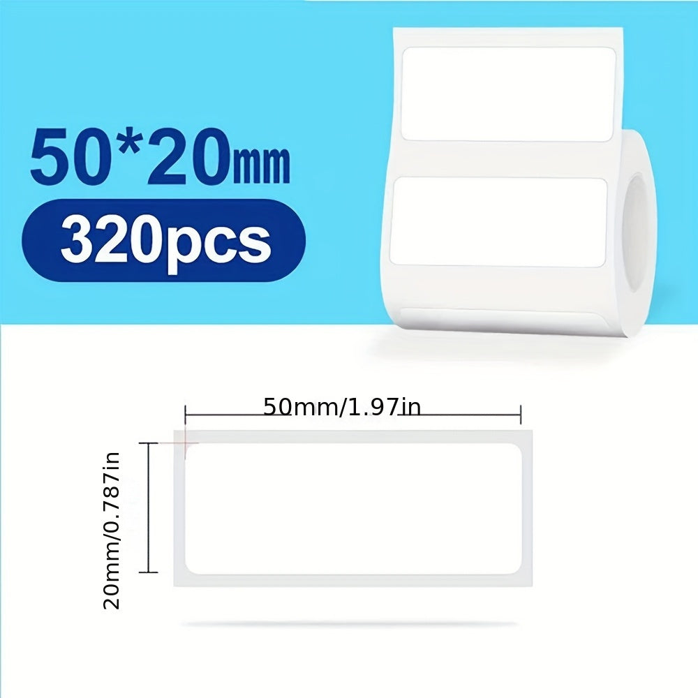 1pc original Niimbot label paper compatible with B21/B3S/B1/B203 label printer, self-adhesive waterproof thermal paper in white and transparent for price labeling.