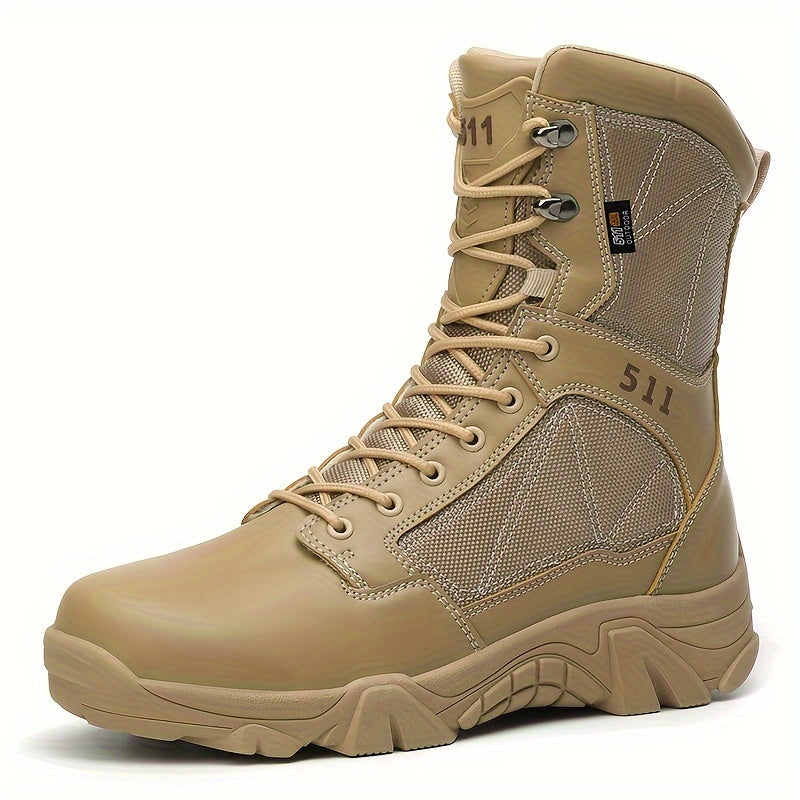 Essential tactical boots for outdoor adventures. Lightweight desert work shoes for both men and women. High-top design with breathable fabric to keep you comfortable. MD sole for