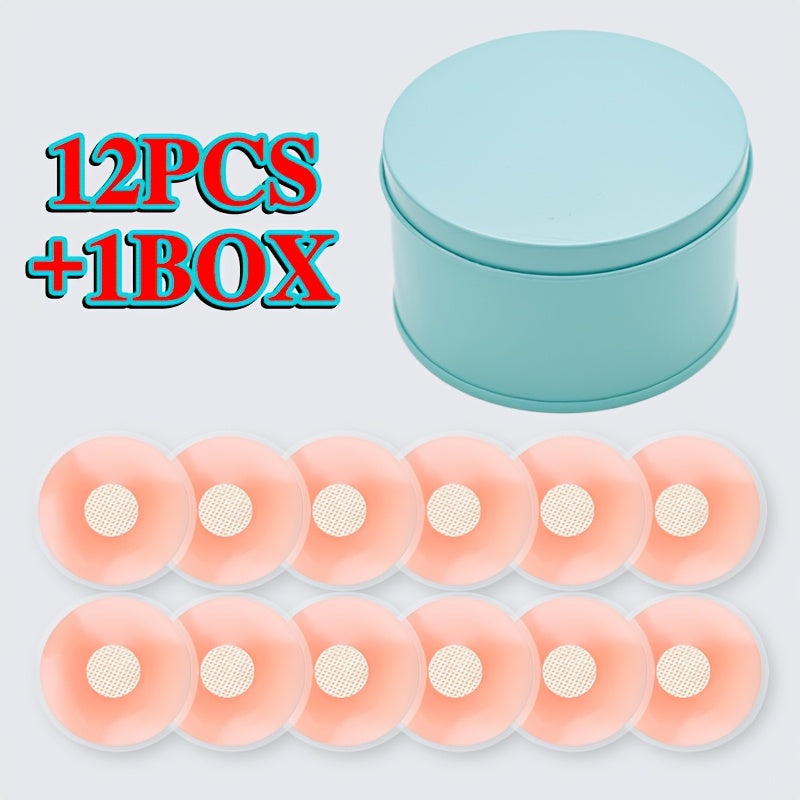 22pcs of solid silicone nipple covers, invisible strapless breast pasties, women's lingerie accessory, 2024 bestseller, reusable, self-adhesive.