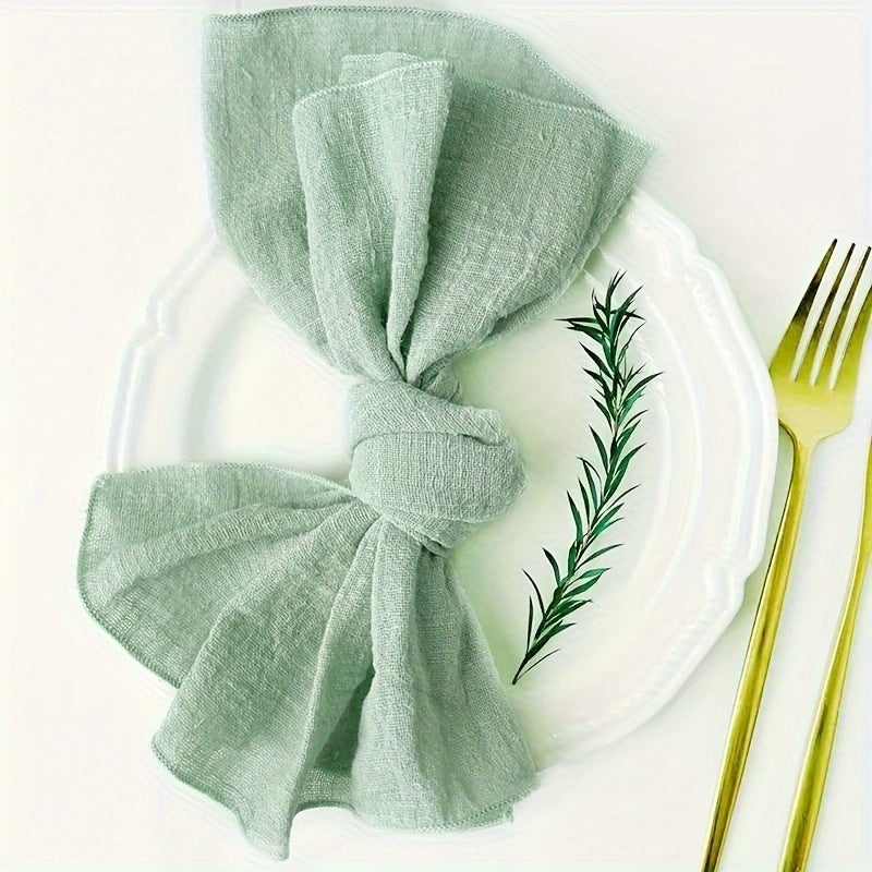 12-Pack of cotton napkins, perfect for various occasions. Reusable, solid color, square knit fabric cloth, measuring 41.91cm - ideal for dinner, wedding, Christmas, restaurant, banquet, and parties. Can also be used as tea towels.