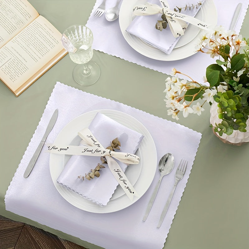 12pcs Soft Satin Napkins and Square Velvet Table Runner Napkins, 43x43cm, Ideal for Restaurant Wedding Party Decor