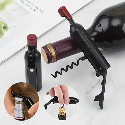 Innovative 2024 wine and beer bottle opener made from ABS material with a magnetic design, featuring a creative red wine bottle opener design.