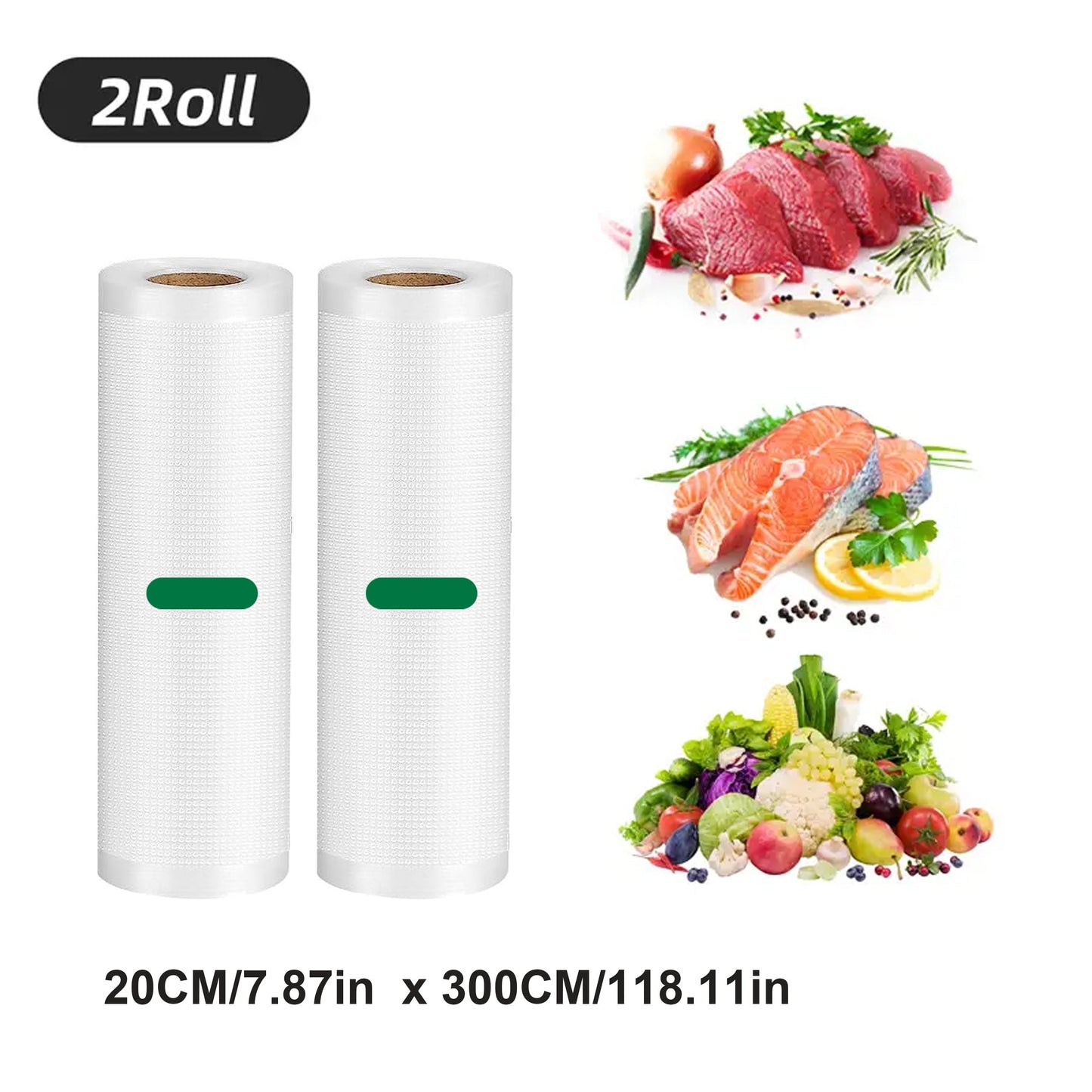 Keep your food fresher for longer with durable food-grade vacuum sealer bags in either 1 or 2pc rolls, essential kitchen supplies.