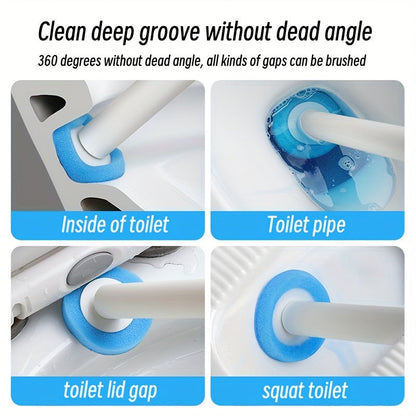 1 set of Disposable Toilet Brush with 8 Disposable Brush Heads, only $24.32. Refill your disposable brush heads with ease. Comes with 4 scented tablets for a fresh clean. Perfect for cleaning every inch of your bathroom with no corner left untouched. Get