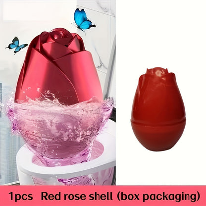 1pc, Rose-shaped Automatic Toilet Cleaner, Long-lasting, Durable, Easy to Operate, Household Cleaning Tool