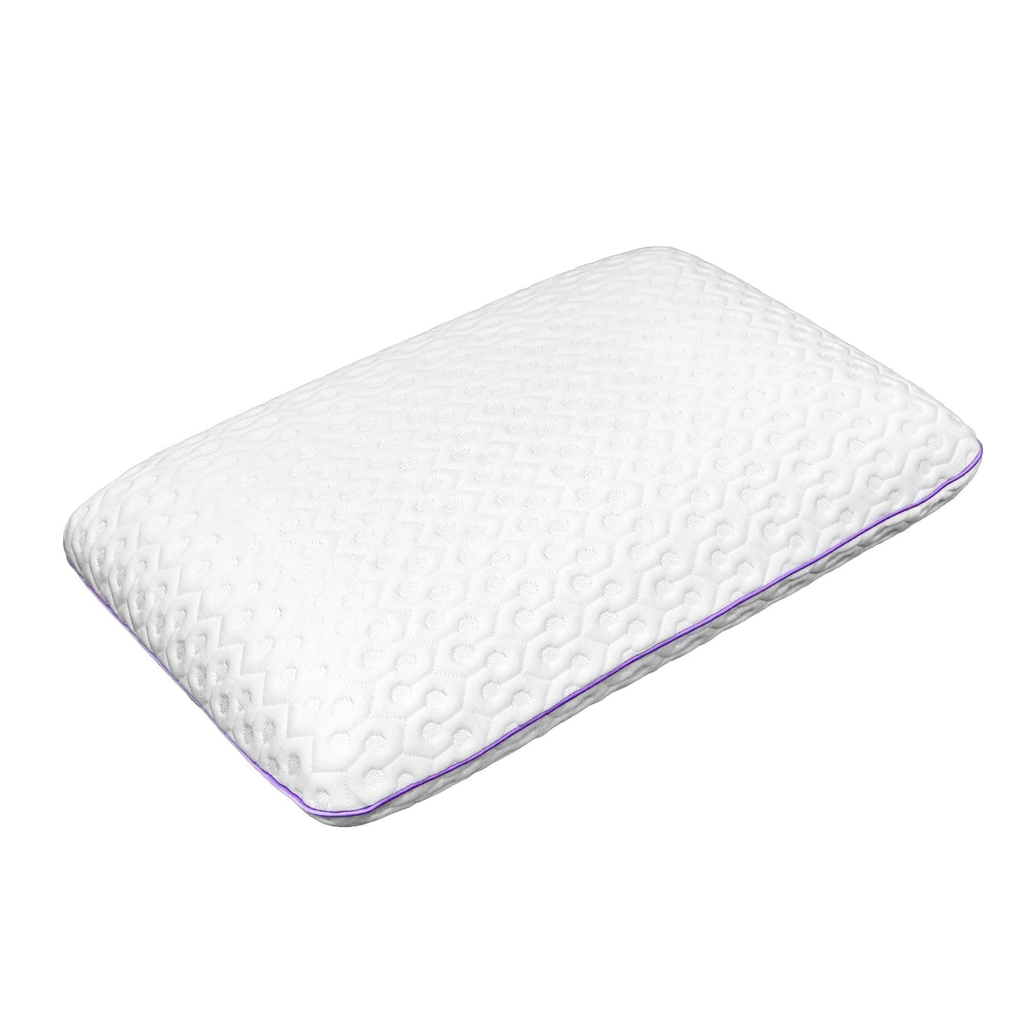 This Lavender Aromatherapy Memory Foam Pillow is perfect for back, stomach, and side sleepers. The cooling pillow is scented with lavender for a soothing sleep experience. The memory foam pillow core is infused with a relaxing lavender scent, making it