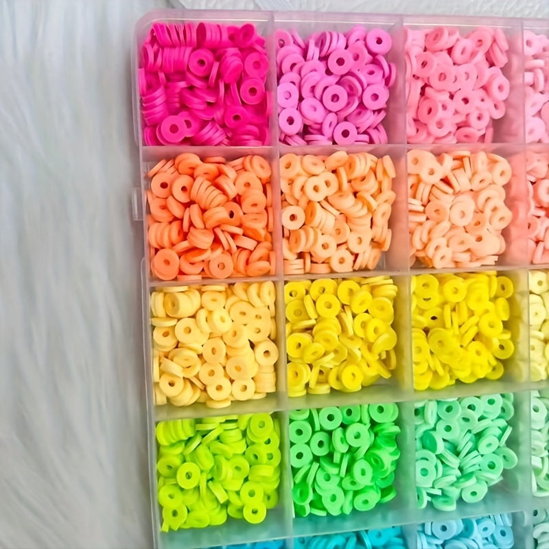 Colorful polymer clay slices with 28 grids for making DIY earrings, bracelets, necklaces, and other jewelry accessories.