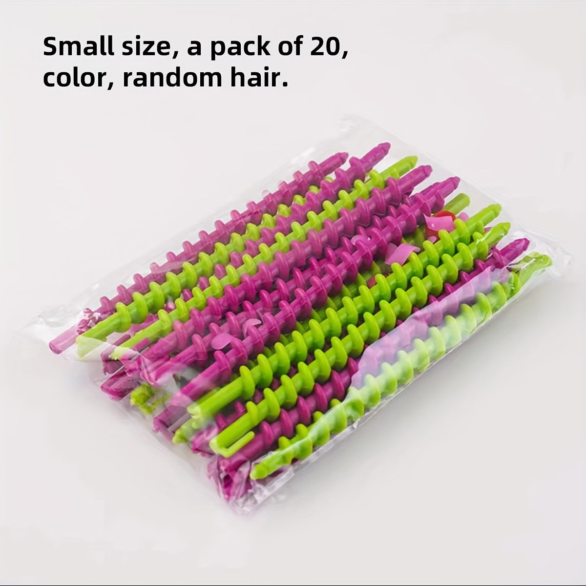 Hair Curler Set with 20 Spiral Hair Perm Rods for DIY Hairdressing Styling.