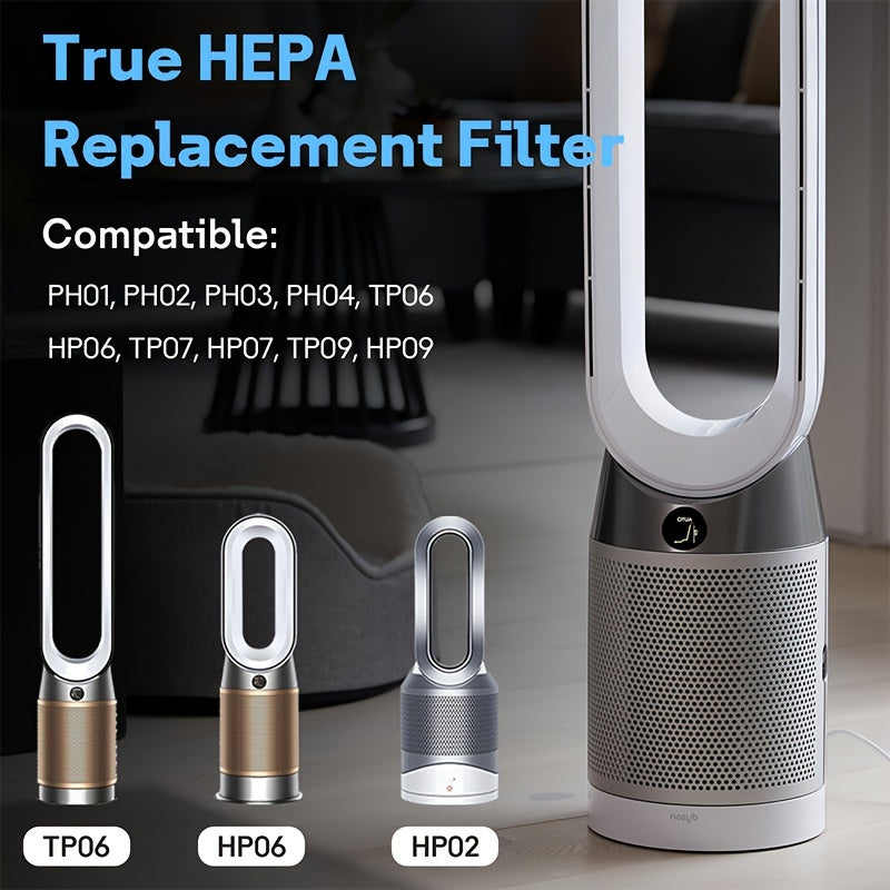 1 piece, 360-degree Combi 2-in-1 HEPA+Carbon Replacement Filter for Dyson TP06, HP06, PH02, PH01, PH03, PH04, HP09, TP09, HP07, TP07, TP10, HP10. H13 Grade True HEPA Replacement Filter.