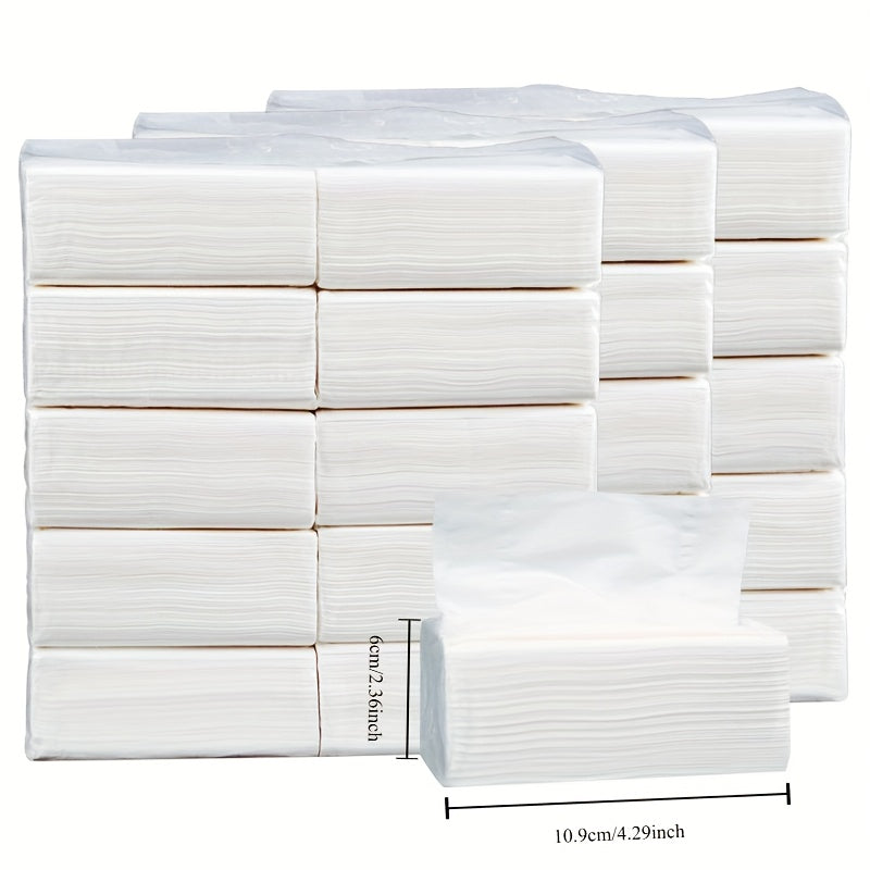 White Tissue Paper for Commercial and Hospitality Use, 4-Ply Wettable Facial Paper for Restaurants and Hotels