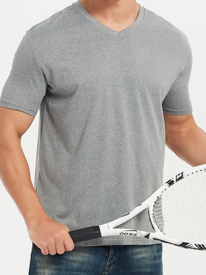 White V-neck t-shirt for men.