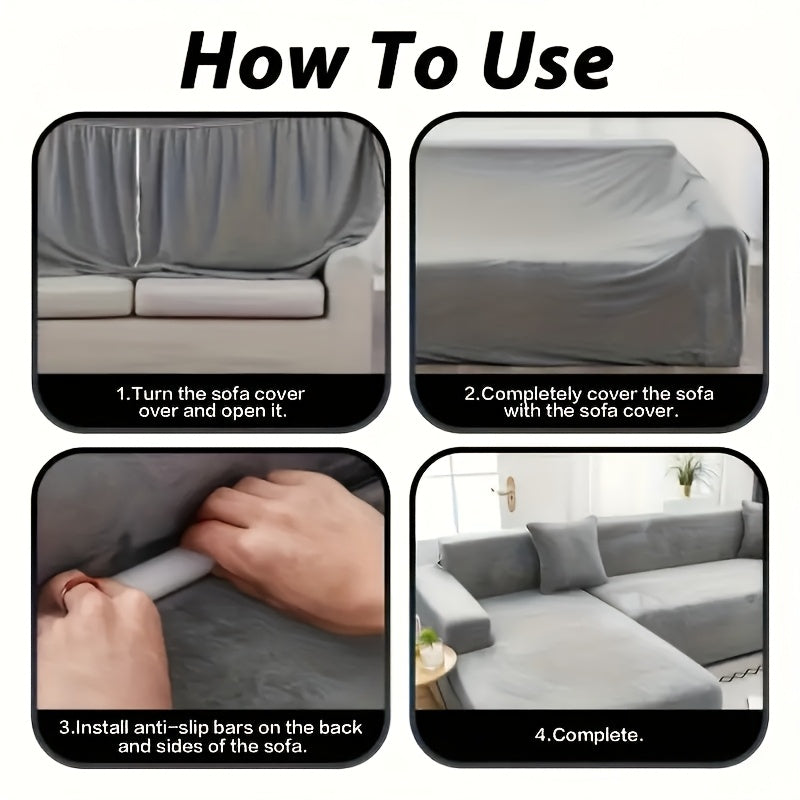 Keep your sofa cover in place with these Non-Slip Soft Foam Sticks designed to secure your sofa cover firmly, providing a comfortable and secure fit to enhance your home comfort. The washable filling material ensures your sofa covers stay securely in