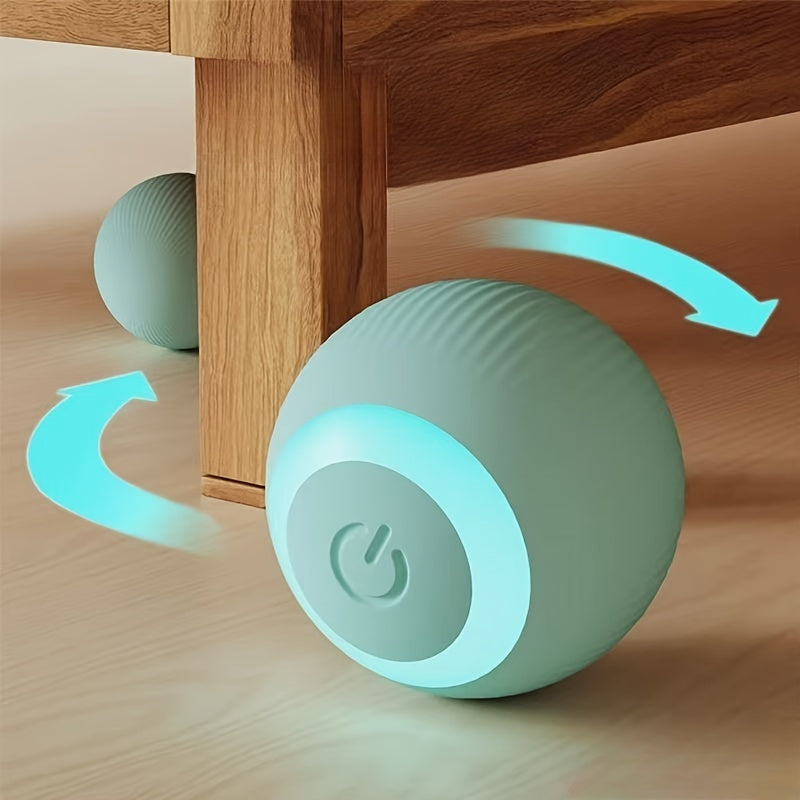 Electric rolling ball cat toy for playful kittens and cats, self-moving and smart.